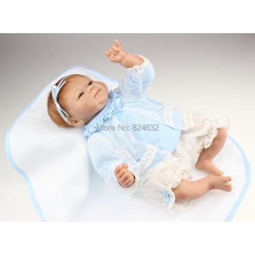 18 inches (45CM) Lovely Newborn Baby child love doll silicone Reborn Dolls Real Lifelike Handmade Toy Gift 2015 Hot Sale