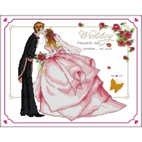 The Promise of Love cross stitch kit cartoon 14ct 11ct count print canvas stitching embroidery DIY handmade needlework
