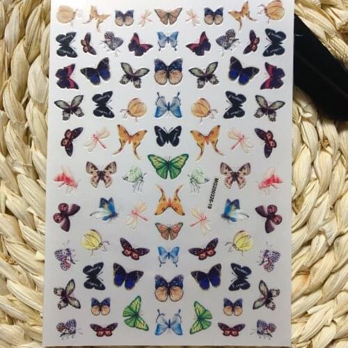 Hot Seeling High Quality Cheap Factory Sale Price Japanese Style Super Thin Butterfly Nail Stickers Adhesive Nail Stciker Gifts