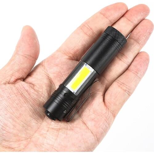 Outdoor Portable Aluminum Alloy COB Mini LED Flashlight Torch Lamp Light New