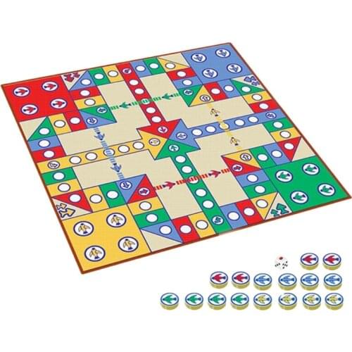 918E Flying Chess Carpet Parent-child Game Creeping Mat Kids Aeroplane Chess Rug Party Board Game Modern Ludo