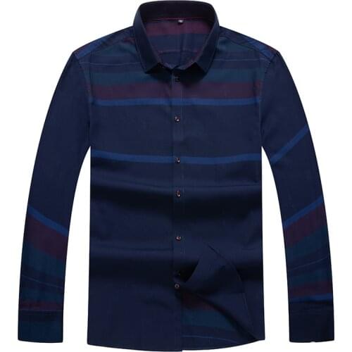 Autumn winter Youth Plus size 8XL 7XL 6XL New Men Shirts Business Long Sleeve Male Shirt Slim Fit Popular Designs big size