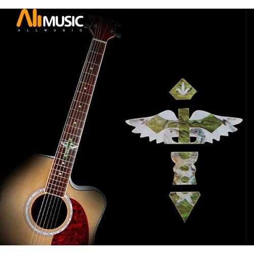 Cross Angel Imitation Abalone Fretboard Decals Guitar Neck Inlay Stickers Fretboard Decals For Electric Acoustic Guitarra Fret