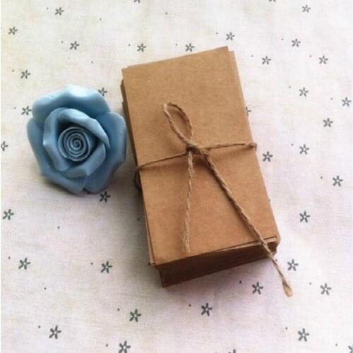 8.5 * 5.4 Cm Gift Hand Made Kraft Paperboard Blank Words Diy Invitation Note Card 300 Pcs/lot