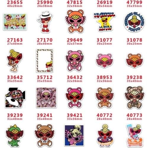 DIY Craft Supplies Sewing Accessories Cartoon Printed Planar Resins Mold 30 Pieces. PR-23655