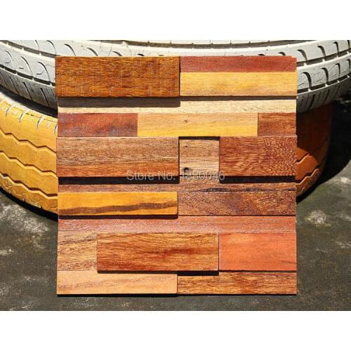 Rosewood 3d wall panelling Wood mosaics tile backsplash deco bath kitchen home bar tile 1BOX 11pieces