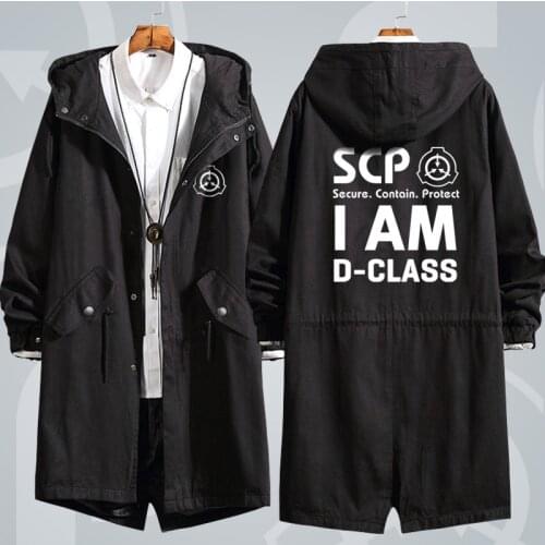 SCP Foundation SCP Secure Contain Protect Cloak Costume Women Men Long Sleeve Hoodie Hooded Coat Sweatshirts Jacket Trench