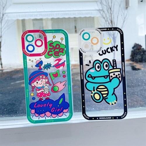 Cool Cartoon pattern doodle design Phone Cover lens protective Case for Iphone 12 Pro Max 11 XR X XS 7 8 Plus SE 2020