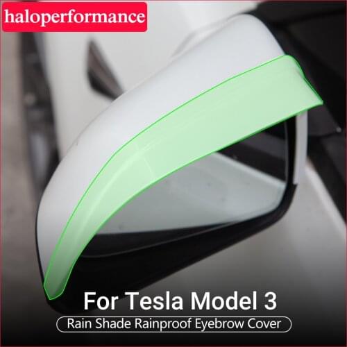 Model3 Tesla Car Rearview mirror protective cover For Tesla Model 3 Rear view mirror rain cover model 3 tesla model three new