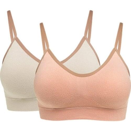 Womens Seamless Modal Cotton No Steel Bra Underwear Silk Breathable Stuffed Belt Bottom Wrapped Chest