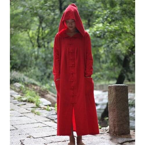 QPFJQD Ladies Loose Trench Outerwear Single Breasted Women Topcoat 2021 Winter Autumn Long Hooded Coats