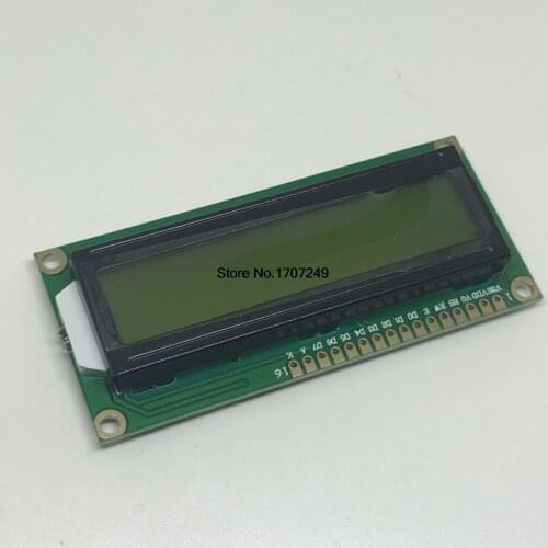 1PCS LCD1602 LCD 1602 Yellow Green Screen Black character LCD display 1602A 5V Yellow Green backlight