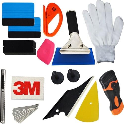 15 Types Vinyl Wrap Tools Sets Car Window Tint Tool 3M Squeegee Art Knives Bluemax Snow Squeegee Car Styling Tool Kit