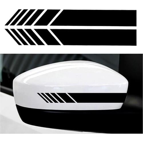 2pcs Car Styling Auto SUV Vinyl Graphic Car Sticker Rearview Mirror Side Decal Stripe DIY Motorcycle Car Body Decals 15.3*2cm