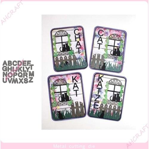 26 letter Indentation Metal Cutting Dies for DIY Scrapbooking Photo Album Decorative Embossing PaperCard Crafts Die2021