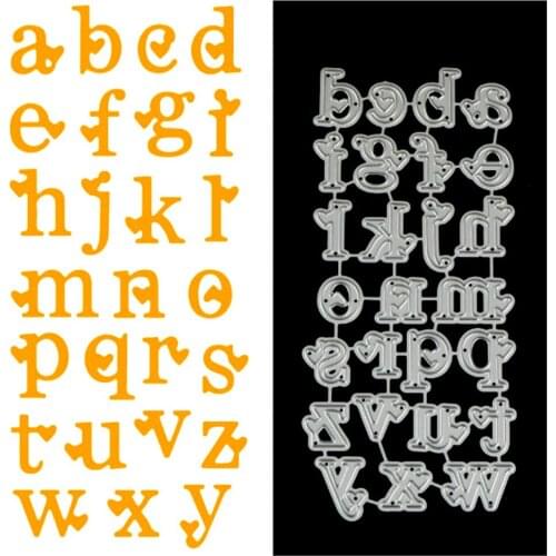 26Pcs Various Styles A-Z Alphabet Letter And Number Capital Metal Cutting Dies For Photo Album Embossing DIY Paper Cards Die