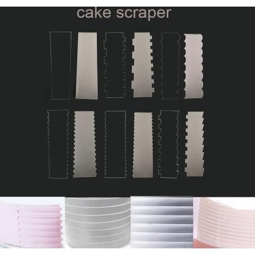 3pcs/lot Diy Cake Decor tools Transparent Acrylic Cake Scraper Bevel Baking Scraper Fondant Butter Icing Accessory Customizable