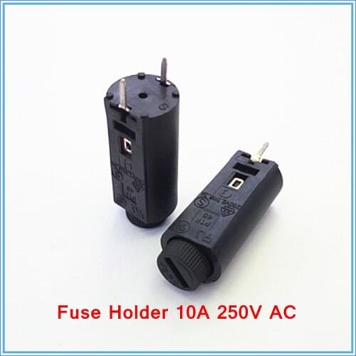 5pcs/lot 5*20mm glass fuse holders 5x20 black, insurance tube socket ,fuse holder 10A 250V AC