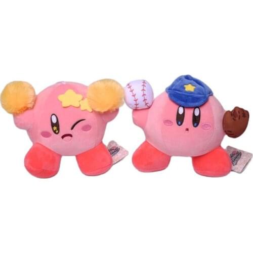 6-Inch Kirby Plush Disneys Plus Baseball Team Japan Doll Keychain Cute Anime Figure Doll For Girls Kids Toys Birthday Gift