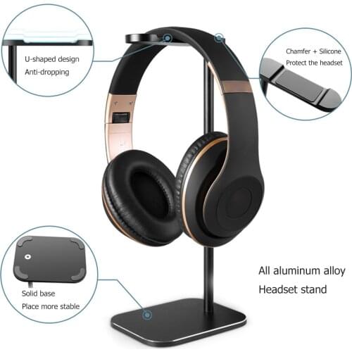 Aluminum Alloy Headphones Holder Support Universal Gaming Headset Earphone Hanger Bracket For UKKUER and HAVIT Gaming Headsets