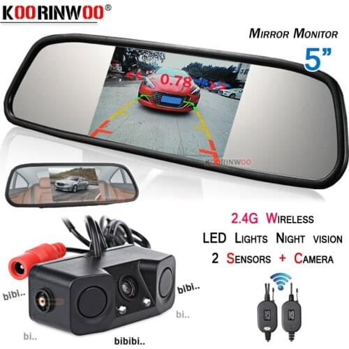 Koorinwoo 3 in 1 Adopter Car Reverse radar detector Parktronic For Auto Parking sensor system with Camera Control of Blind Zones