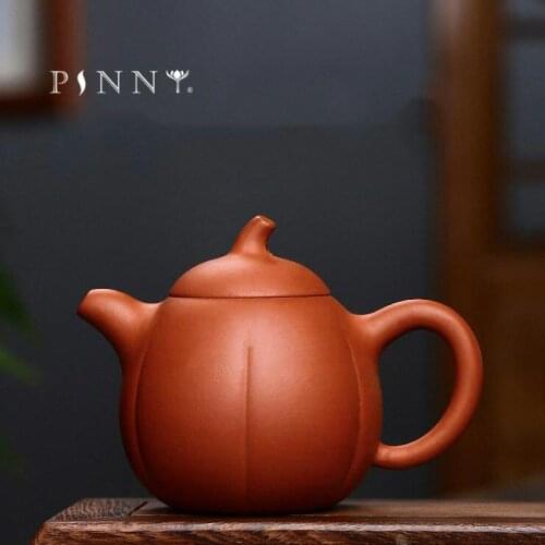 PINNY 240ML Yi Xing Purple Clay "Tomato Melon" Teapot Purple Sand Crafts Zi Sha Kung Fu Tea Pot