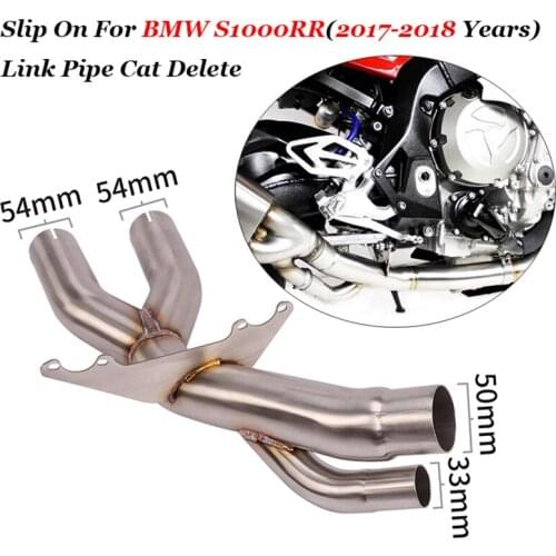 For BMW S1000rr S1000 RR 2017-2018 Motorcycle Exhaust Modified Connection Tube Half Decat Tube Exhaust Pipe Race Exhaust Pipe