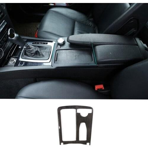 For Mercedes Benz C Class W204 E Class W212 Black Wood Grain Gear Shift Panel Right Driving Handbrake Knob Cover Trim