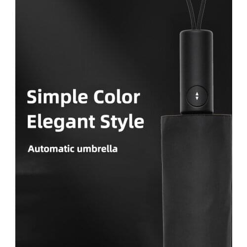 Automatic Umbrella Business Men Simple Color Folding Umbrella Rain Women Sunscreen Travel Brand Golf Big Umbrellas Windproof 8K