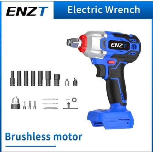 ENZT Electric Impact Wrench Brushless Wrench Socket For Makita Battery Hand Drill Installation Power Tools Variable Speed