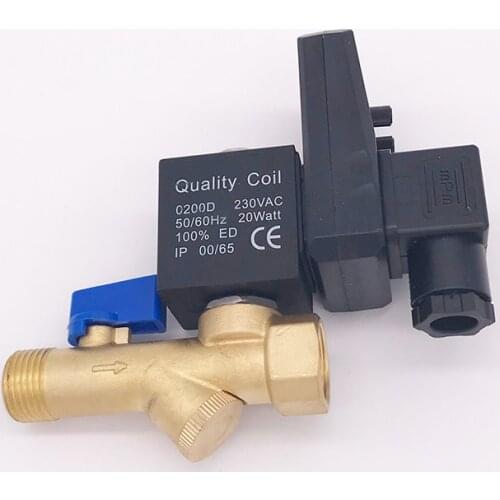 GOGO High Quality 1/2'' Electric Drain Timer 24v solenoid valve water controller Valve Brass 2 way compressor Automatic valve