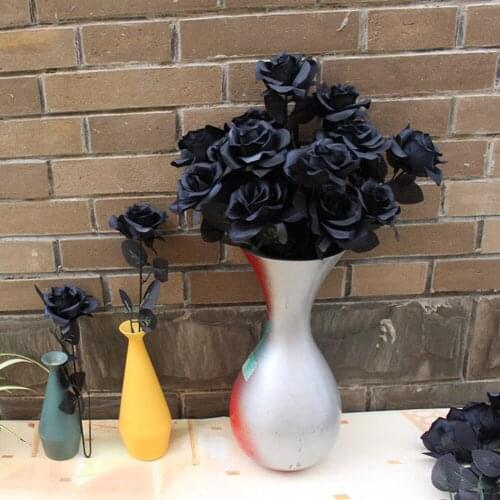 Simulation Roses Dahlia Branch Bouquets Flower Arrangement Photography Props Home Living Room Wedding Party Decor