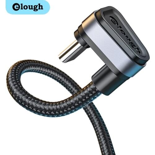 Elough USB Type C Cable For Samsung Xiaomi mi Redmi USB C Cable 2.4A Fast Phone Charging Data Cord Type C 180 Degree USB C Cable