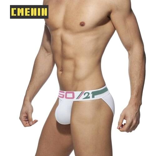 2021 CMENIN 1 PCS Low waist Cotton Sexy Underwear Men Jockstrap Low waist Briefs Men Bikini Gay Mans underwear Male Top BS3106