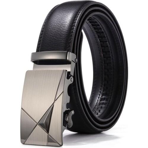 Senior Men Youth Belt Leisure Automatic Buckle Belt Wear-Resistant Fashion Business Wild Korean Trend Student Black Belt Male