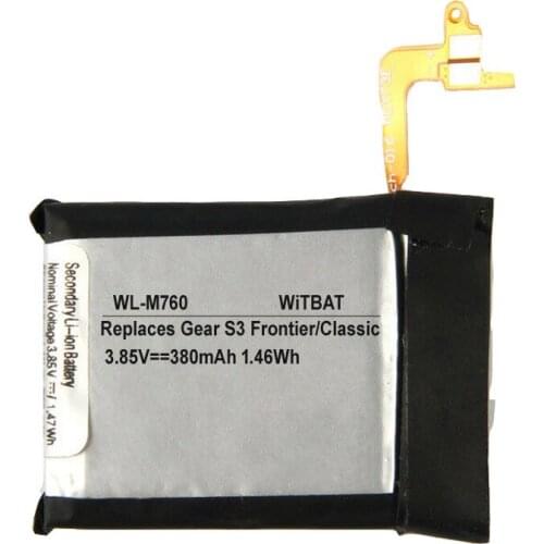 New 3.85V 380mAh Li-Polymer Battery Suitable for Gear S3 SM-R760 SM-R765 watch battery Rechargeable Replacement EB-BR760ABE