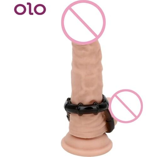 OLO Male masturbation Delay Ejaculation Cock Ring Erotic Penis Ring Male Chastity Device Sex Toys for Men