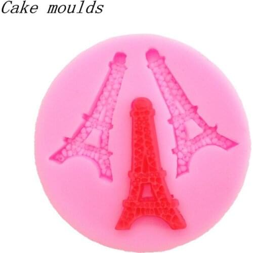 Wholesale Silicone mold K026 Mini Eiffel Tower shape Decoration Fondant cake mold chocolate mold Free shipping