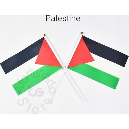 Palestine 14*21cm 10pieces flag Hand waving Flag National Flag for meet,Parade,party.Hanging,decoration