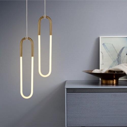 Pendant Lights Led Hanging Lighting Fixture Modern Minimalist Bedside Bedroom Restaurant Bar Nordic Living Room Background Lamp