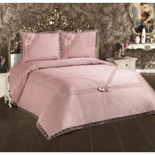 WONDERFUL GIFT Pillow World French Guipure Double Bedspread Set FREE SHİPPİNG