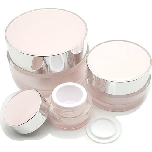 1pcs 2g 5g 15g 50g 100g Efillable Bottles Travel Face Cream Lotion Cosmetic Container Acrylic Pink Empty Makeup Jar Pot