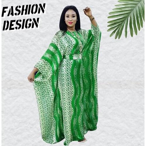 Plus Size African Dresses For Women Fashion Dashiki Print Vestido 2021 New Arrival Femme Robe Elegant Party Dress with Scarf