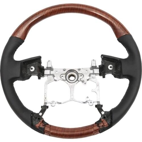 Aluminum Alloy Steering Wheel With Wooden For Toyota Land Cruiser PradoLC150 Accessories 2010-2017