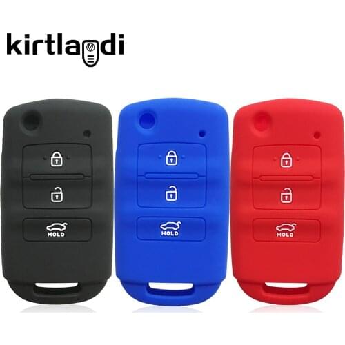 Silicone Key Cover Shell Keyless Cover for Kia K900 K9 K7 Sorento Cadenza 3 Button Remote Auto Accessories Protection Fob Jacket