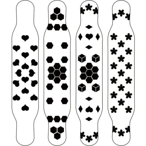 Skateboard Sandpaper Transparent DIY Sandpaper Dance Board Longboard Hollow Frosted Sticker Geometric Pattern Cat Claw Sandpaper