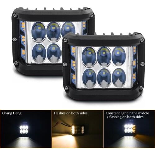 3 Side 45W Led Work Light bar Off Road Lights 12V 24V Fog Lamp For Auto Motorcycle jeep wrangler SUV ATV Tractor Boat Truck 4X4