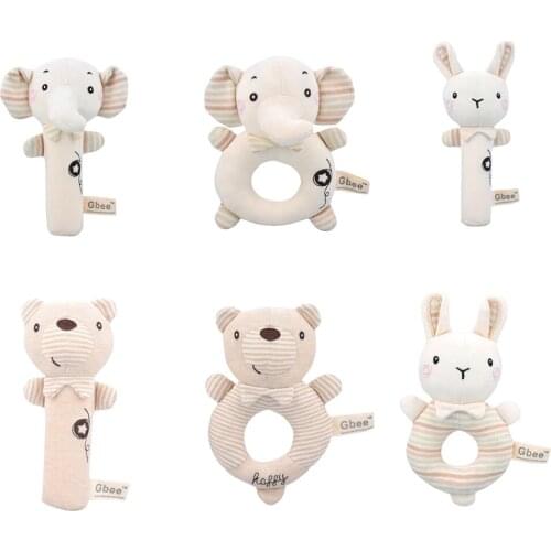 1Pcs Cartoon Animal Style Baby Rattles Toys Children Infant Plush Sock Wrist Bracelet Gift Baby Care Supplies