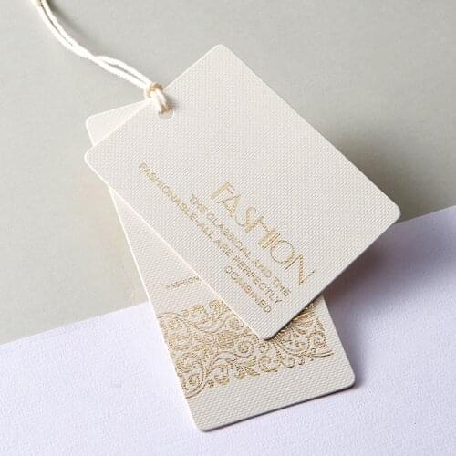 2021611 NEW Free design Customized Hang Tags Labels for clothes Trademark Manufacture Clothing Paper Sewing Tag printed Tags