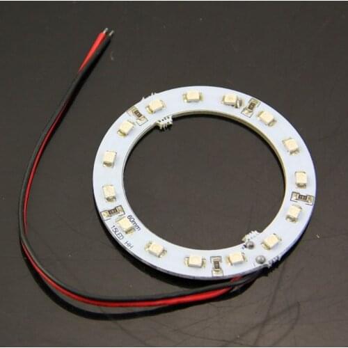 2x 12V 60MM 15 LED 3528 chip SMD Car Angel Eyes Bright Red Ring Light New